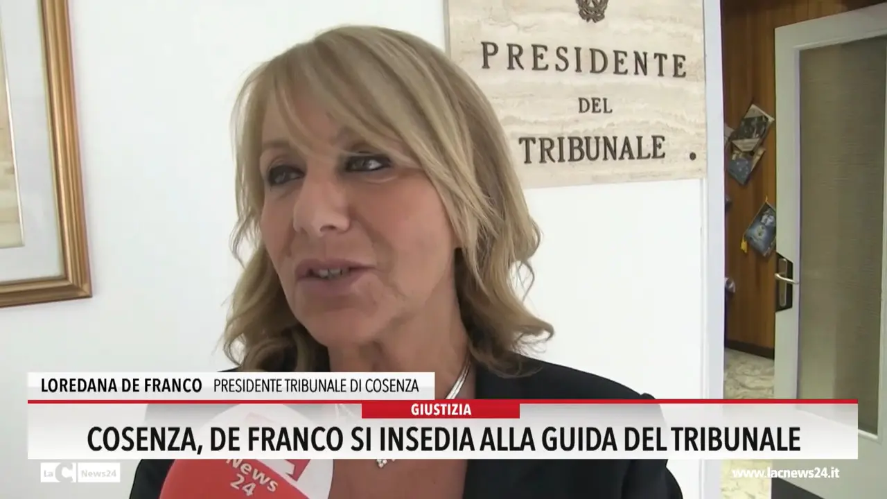 Cosenza De Franco si insedia alla guida del tribunale