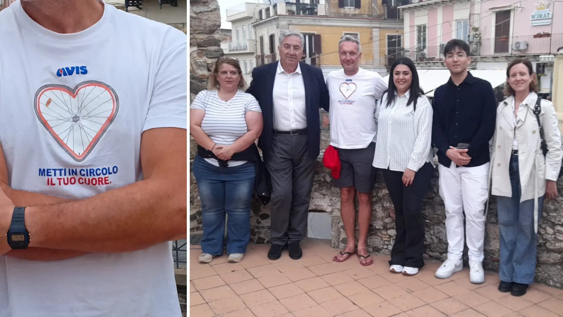 Da Aosta alla Calabria in bici per sensibilizzare sulla donazione del sangue: Daniele Vallet ospite dell’Avis di Pizzo