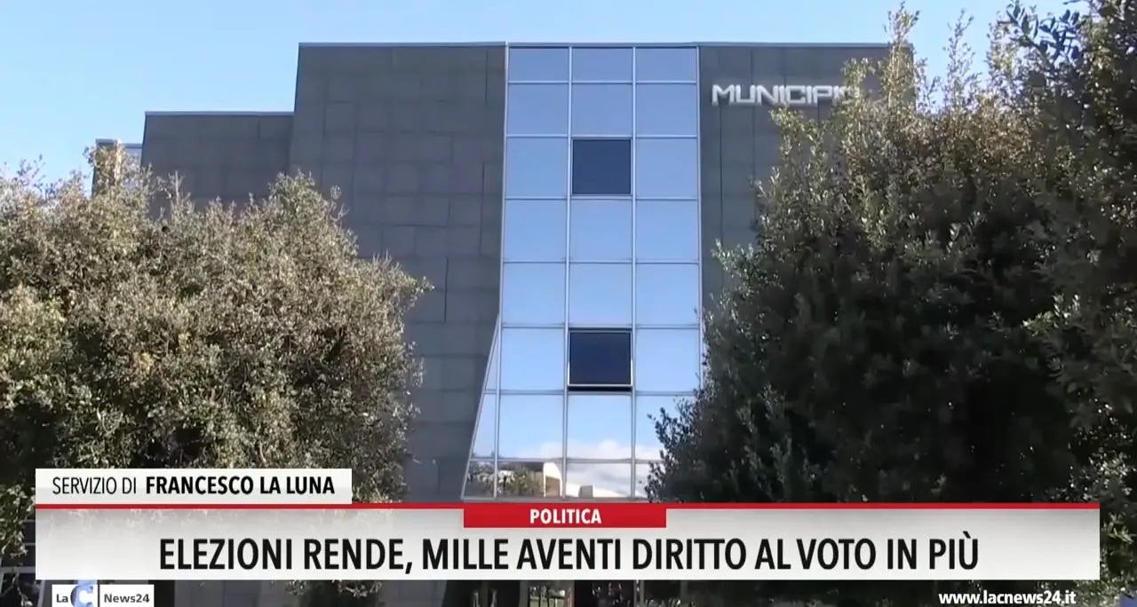 Elezioni Rende, mille aventi diritto al voto in più