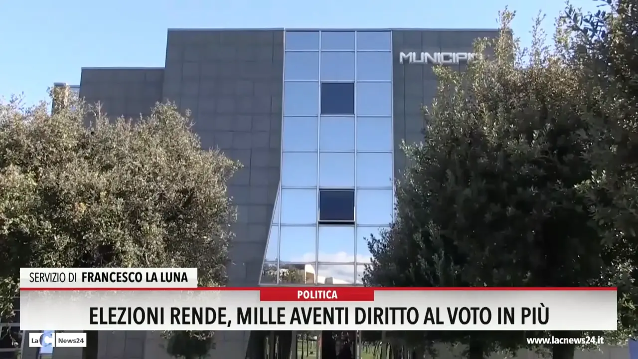 Elezioni Rende, mille aventi diritto al voto in più