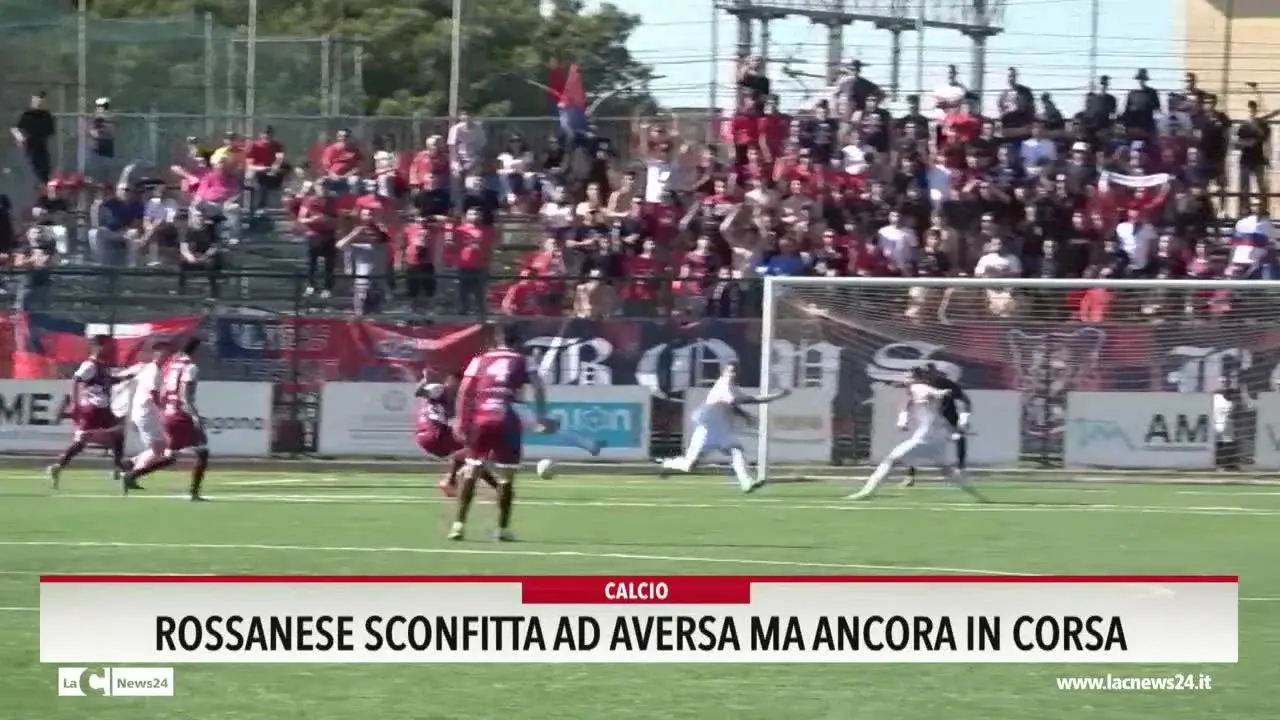 Rossanese sconfitta ad Aversa ma ancora in corsa