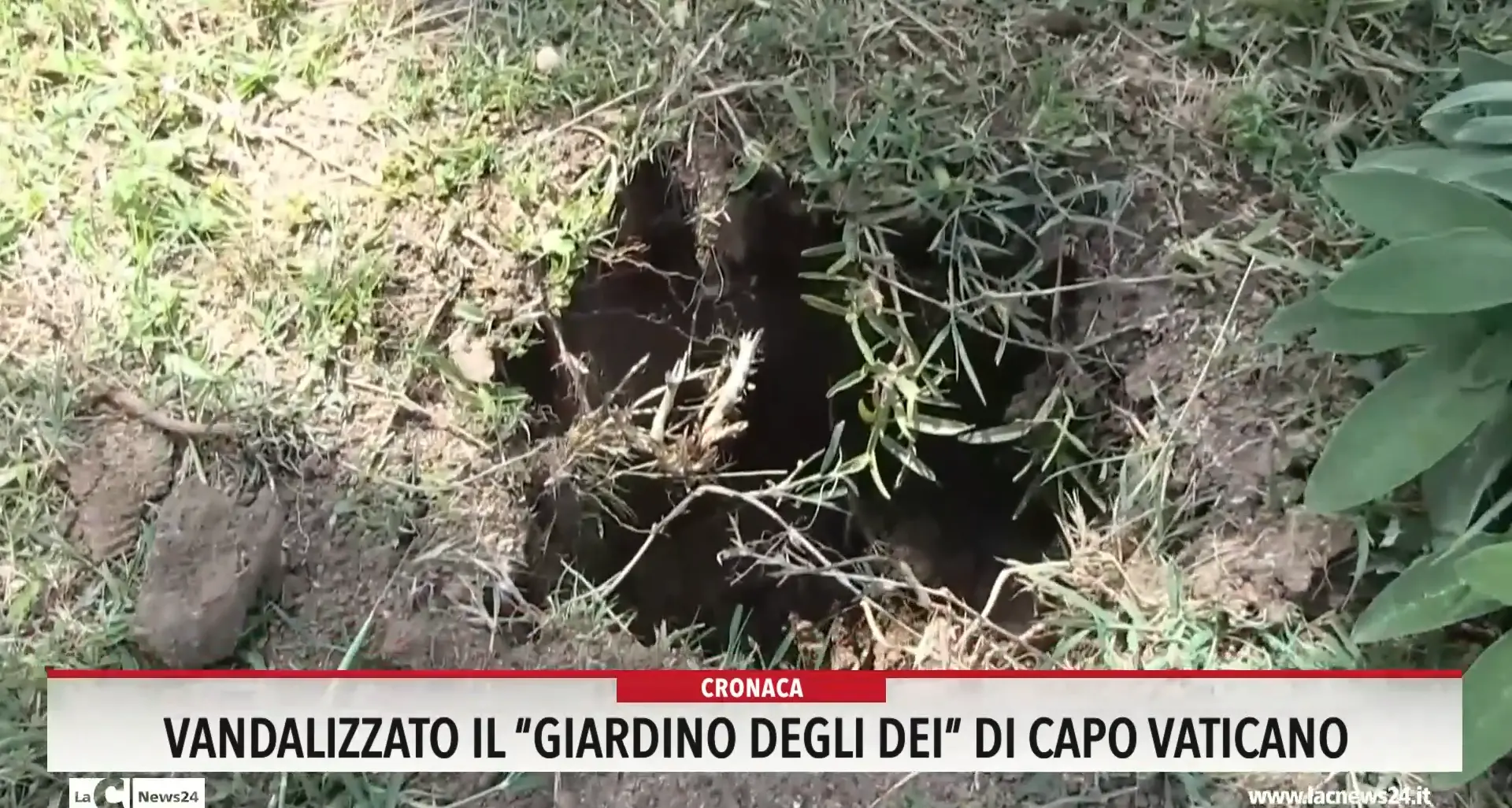 Vandalizzato il giardino degli dei di Capo Vaticano
