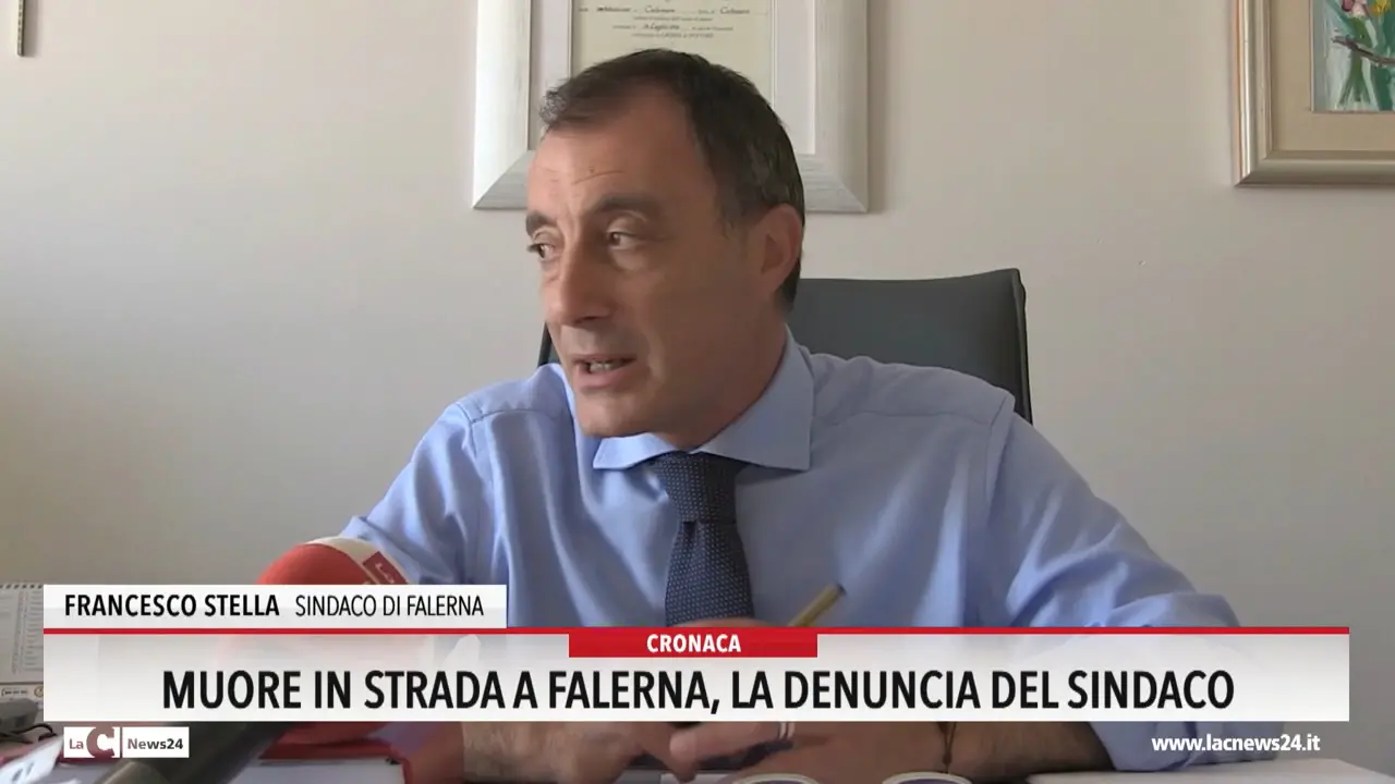 Muore in strada a Falerna, la denuncia del sindaco
