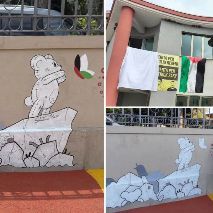 A Cinquefrondi un murales per le vittime palestinesi, il sindaco: «Davanti a un genocidio il silenzio non è concesso»\n