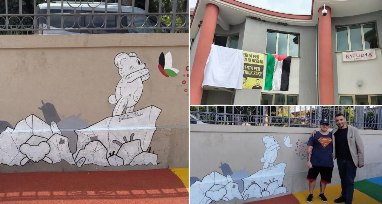 A Cinquefrondi un murales per le vittime palestinesi, il sindaco: «Davanti a un genocidio il silenzio non è concesso»\n