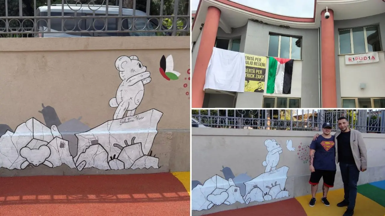 A Cinquefrondi un murales per le vittime palestinesi, il sindaco: «Davanti a un genocidio il silenzio non è concesso»\n