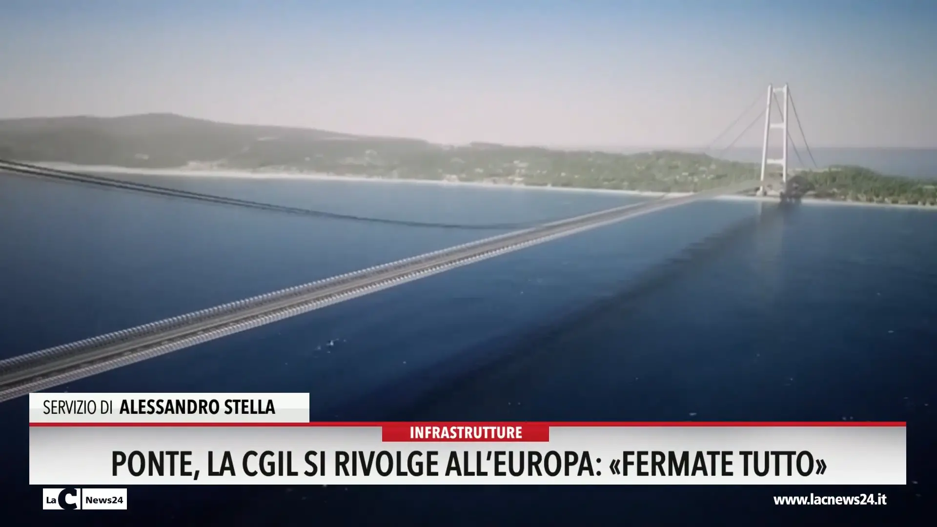 Ponte, la Cgil si rivolge all'Europa: «Fermate tutto»