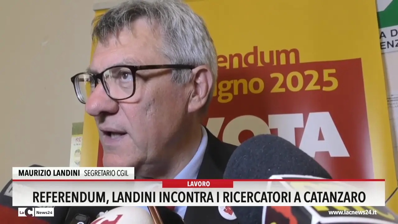 Referendum, Landini incontra i ricercatori a Catanzaro