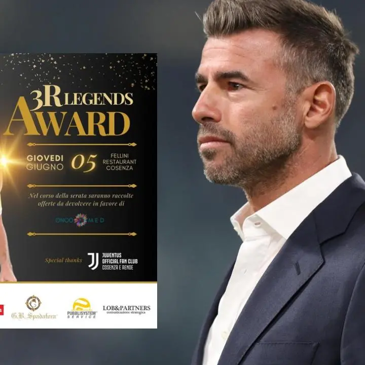 Calcio e beneficenza, Andrea Barzagli a Cosenza per la seconda edizione del 3RLegends Award\n
