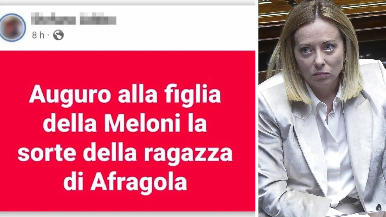 Post shock contro la figlia di Meloni: «Deve fare la fine della ragazza di Afragola». Odio social anche contro la famiglia di Piantedosi