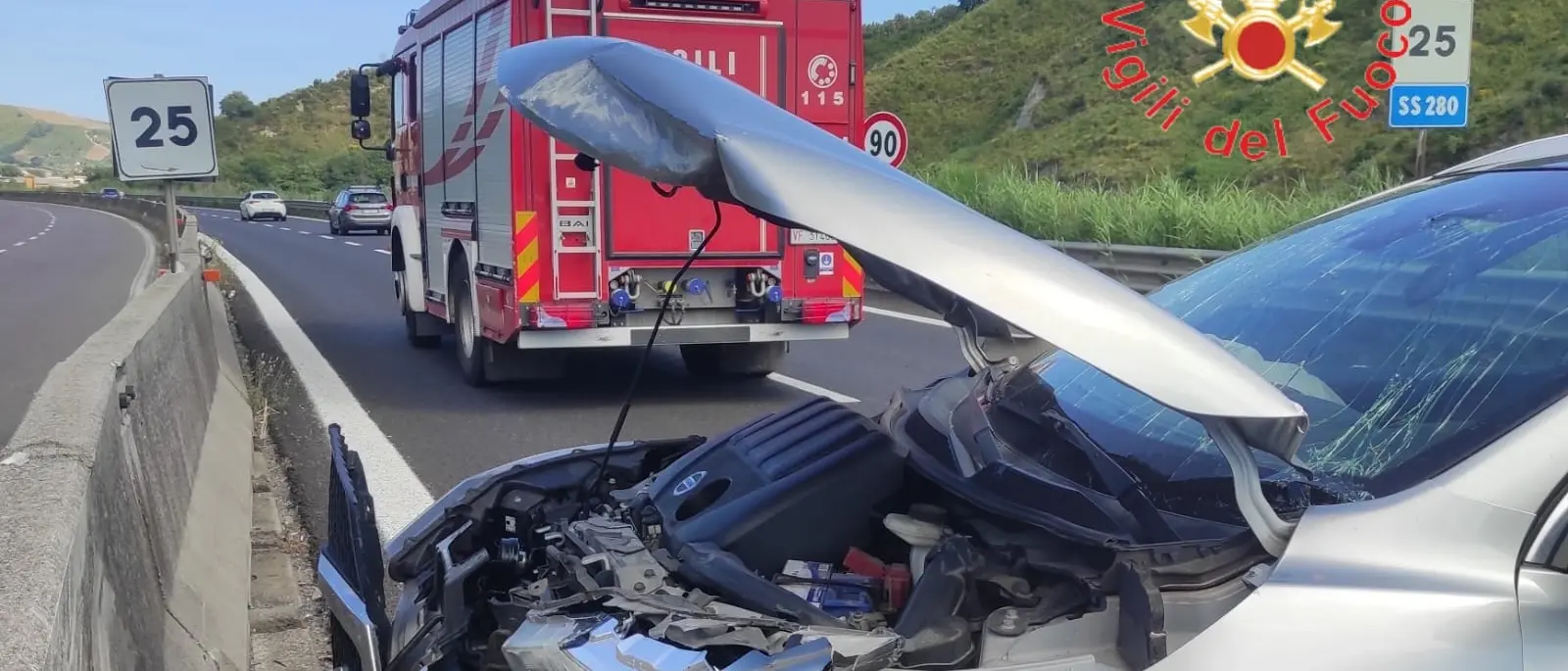 Due incidenti in mezz’ora sulla statale 280 nel Catanzarese: in totale otto feriti tra cui un bambino