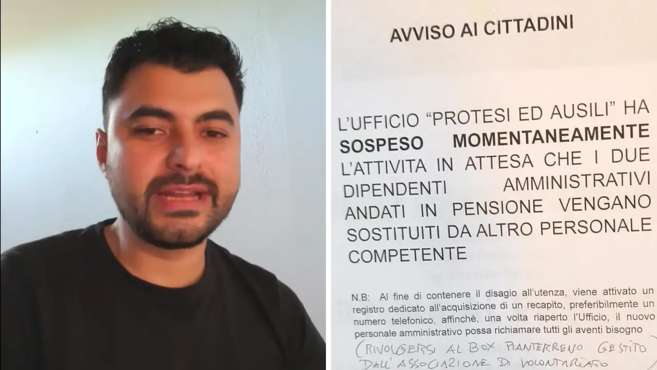 <p>A sinistra Marco Iovino, il ragazzo che ha denunciato l&#39;accaduto sui social, a destra il cartello incriminato&nbsp;</p>\\n