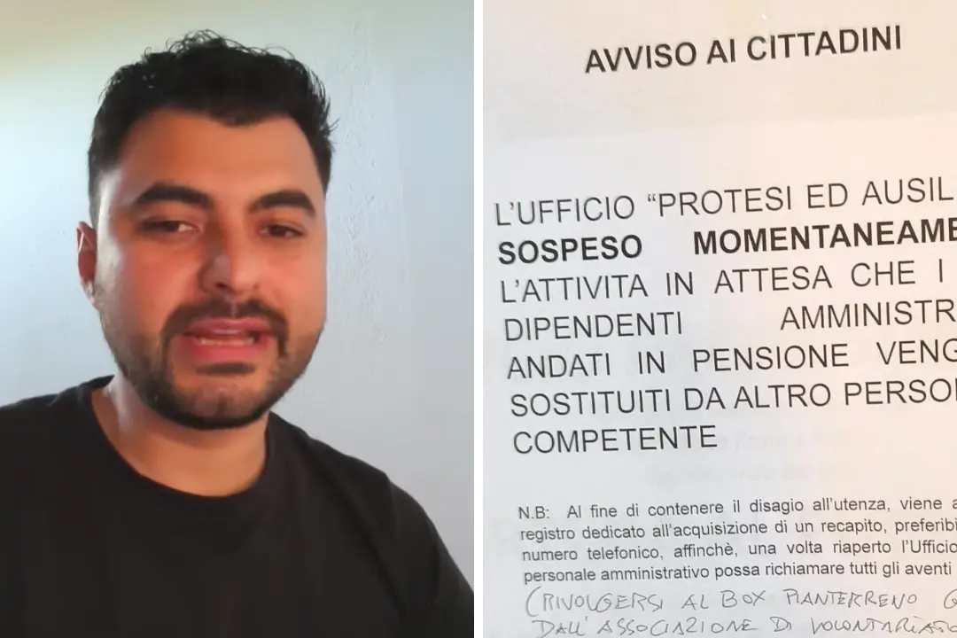 <p>A sinistra Marco Iovino, il ragazzo che ha denunciato l&#39;accaduto sui social, a destra il cartello incriminato&nbsp;</p>\\n