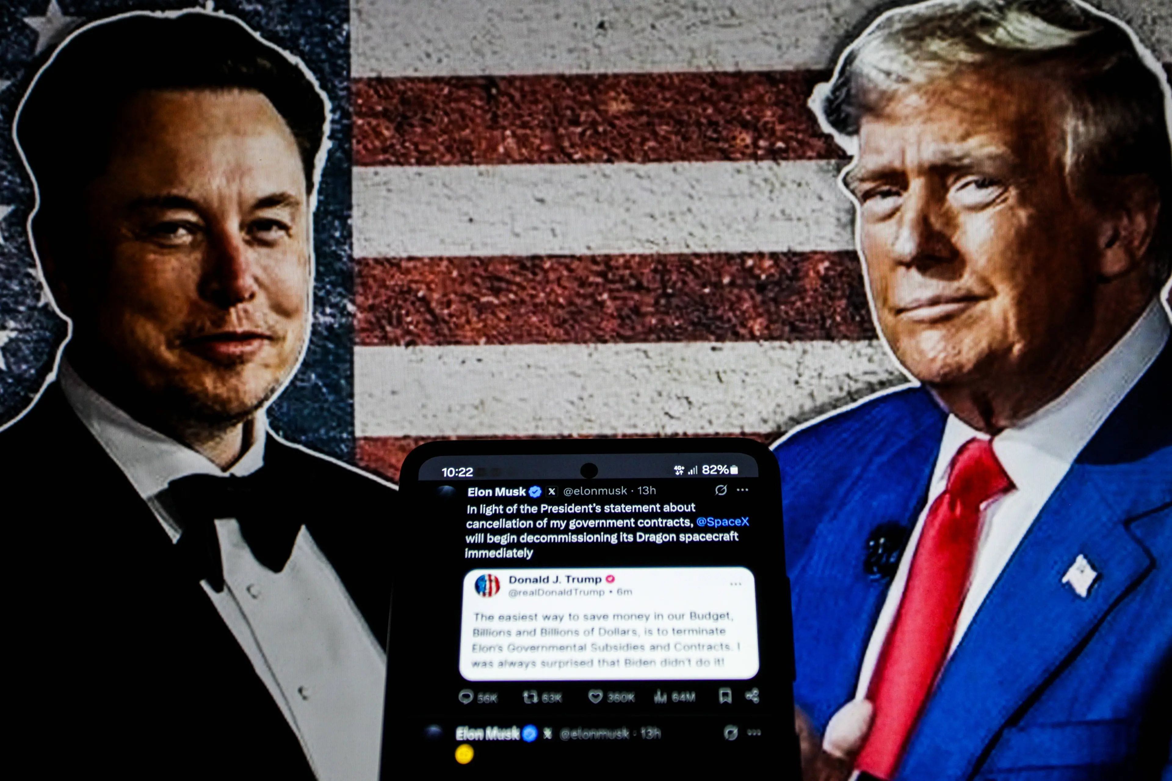<p>Scontro aperto tra Musk e Trump (Ipa Agency)</p>\\n , Yassine Mahjoub/SIPA
