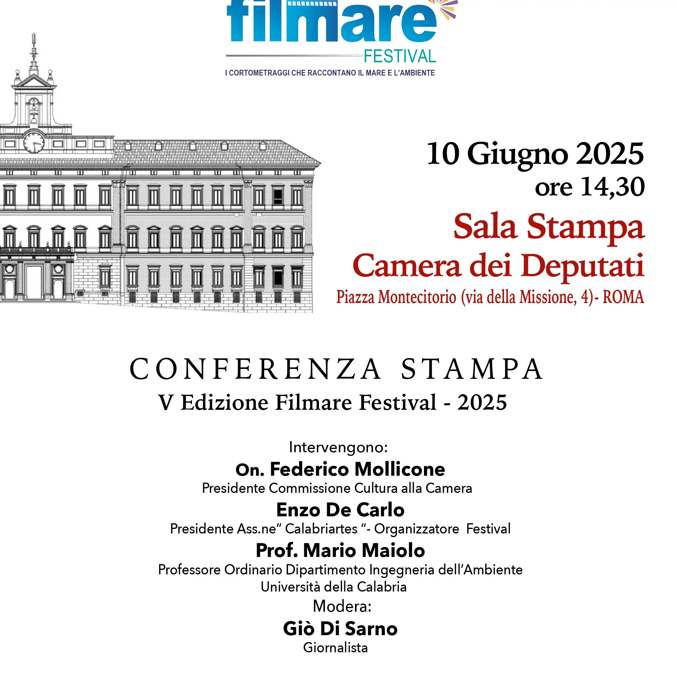 Filmare Festival 2025: la V edizione debutta alla Camera e porta il cinema “green” in tour per la Calabria\n