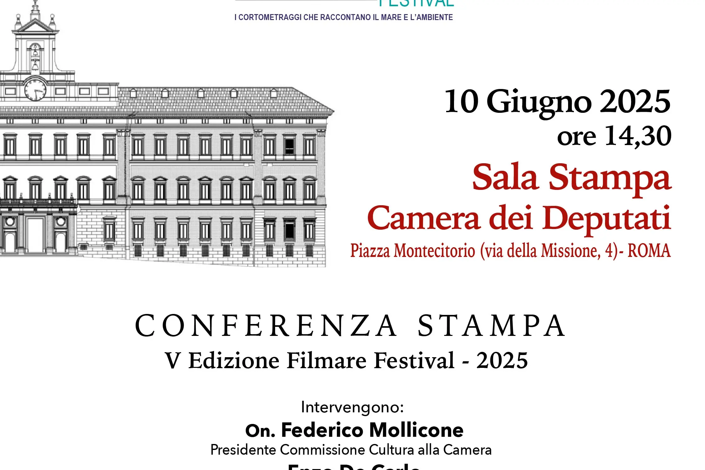 Filmare Festival 2025: la V edizione debutta alla Camera e porta il cinema “green” in tour per la Calabria\n