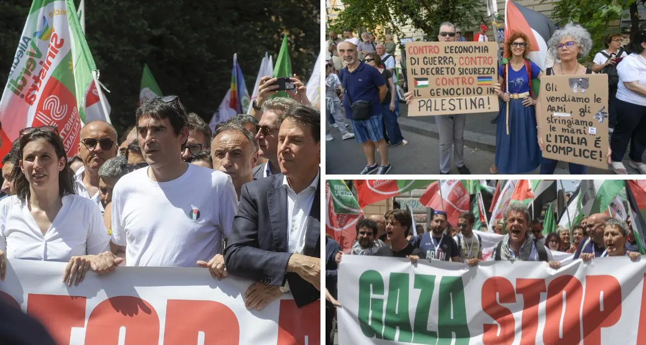 «Siamo oltre 300mila, questa è la piazza dell'umanità. Qui l’Italia che non tace»: a Roma la manifestazione per Gaza\n