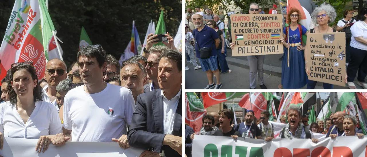 «Siamo oltre 300mila, questa è la piazza dell'umanità. Qui l’Italia che non tace»: a Roma la manifestazione per Gaza\n