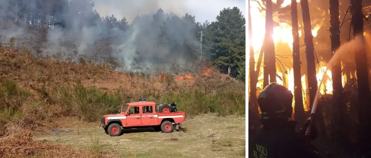 Primi caldi, primi incendi in Calabria: 55 interventi dei vigili del fuoco su tutta la regione. A Cassano evacuata una rsa\n