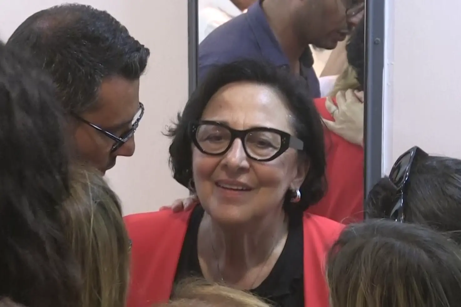 <p>Doris Lo Moro nella sua segreteria elettorale</p>\\n