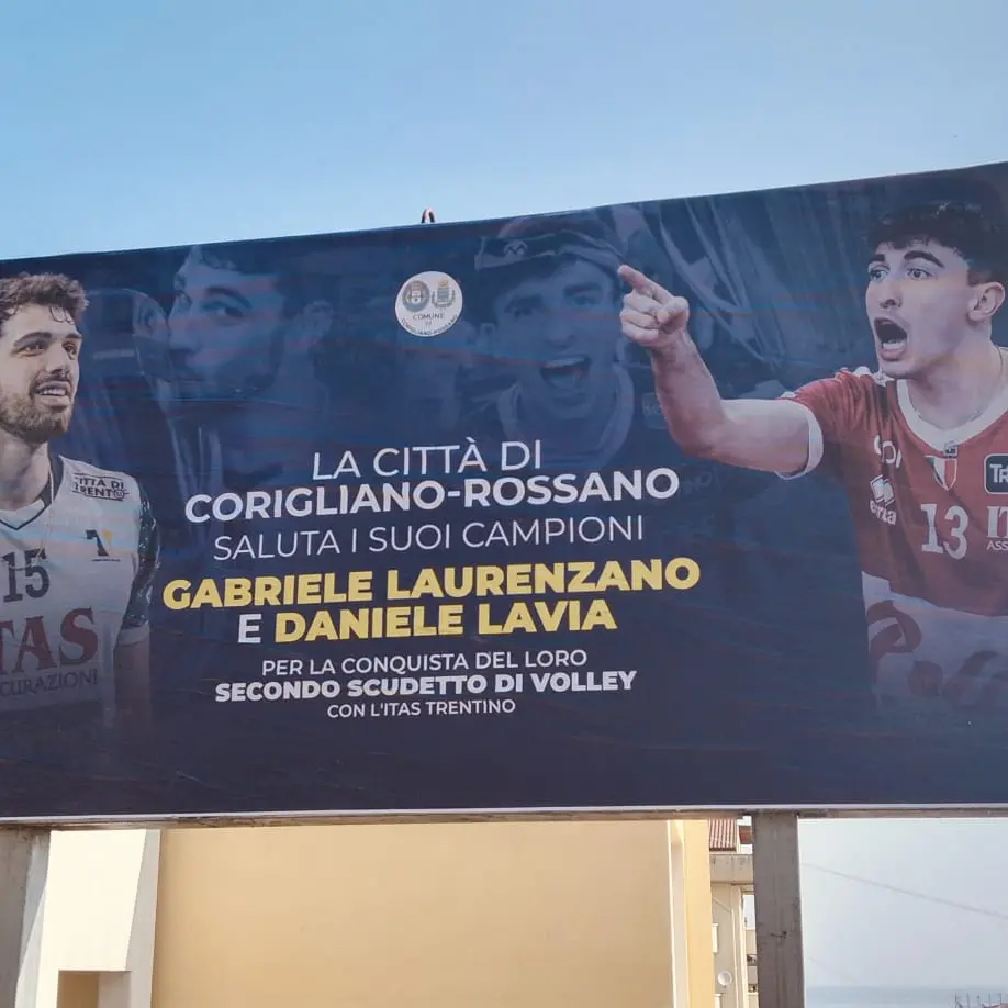 Lavia e Laurenzano celebrati a\u00A0Corigliano Rossano. Il club: «La Calabria è più vicina al Trentino grazie a Daniele e Gabriele»\n