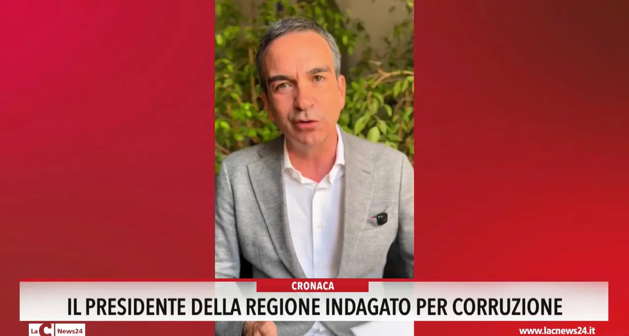 Il presidente della Regione indagato per corruzione