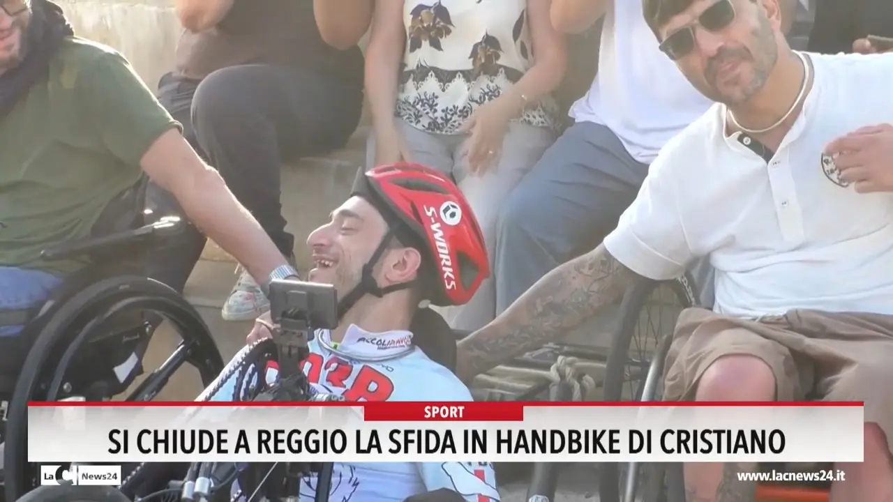 Si chiude a Reggio la sfida in handbike di Cristiano