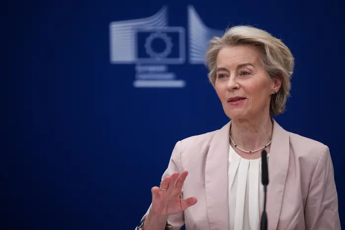 Ue, Ursula von der Leyen (EPA/OLIVIER MATTHYS) , EPA