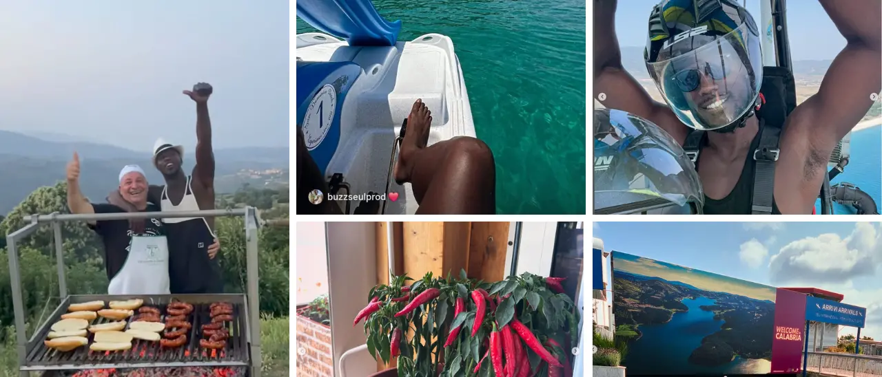 Grigliate e parapendio, mare e anguria: Keita Balde promuove la Calabria