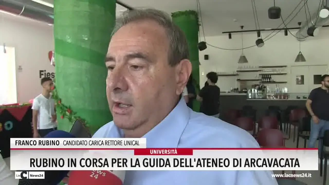 Rubino in corsa per la guida dell'ateneo di Arcavacata