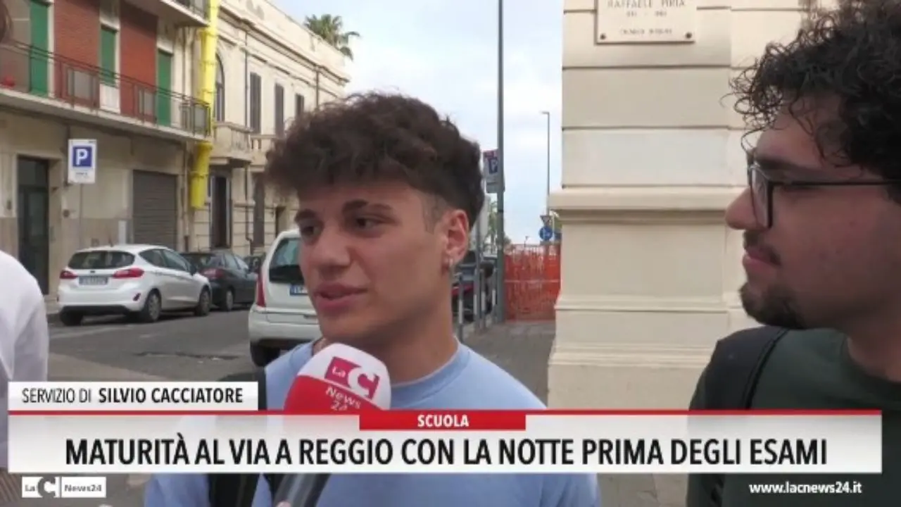 Maturità al via a Reggio con la notte prima degli esami