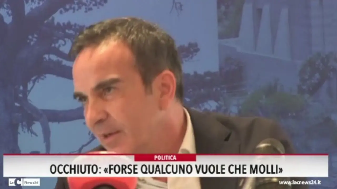 Occhiuto: «Forse qualcuno vuole che molli»