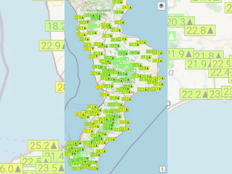 La “goccia fredda” sulla Calabria, temperature in calo su tutto il territorio regionale
