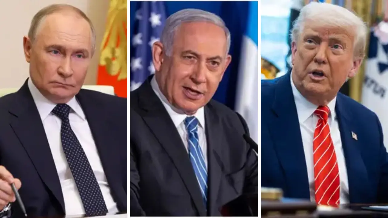 <p>Da sinistra Putin,&nbsp;Netanyahu, Trump</p>\\n