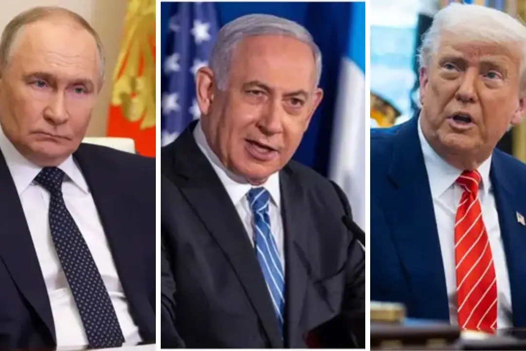 <p>Da sinistra Putin,&nbsp;Netanyahu, Trump</p>\\n