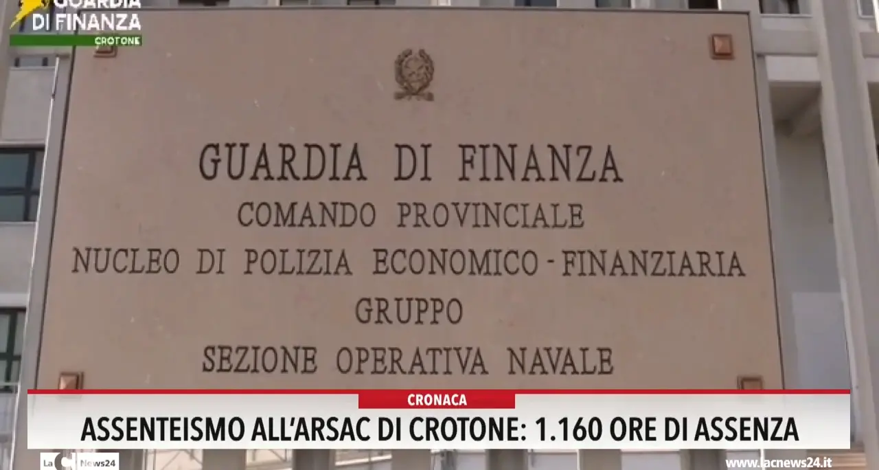 Assenteismo all'Arsac di Crotone, 1160 ore di assenza