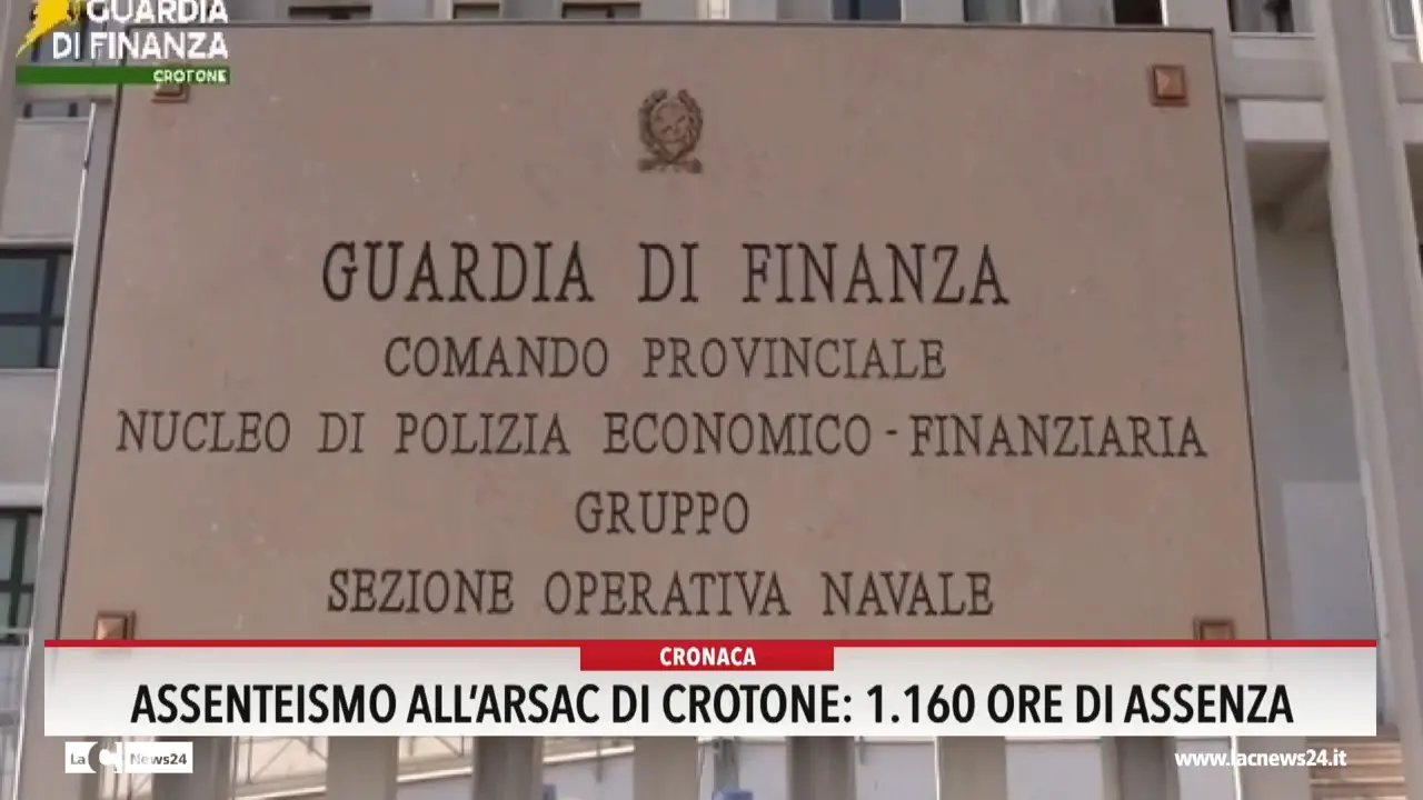 Assenteismo all'Arsac di Crotone, 1160 ore di assenza