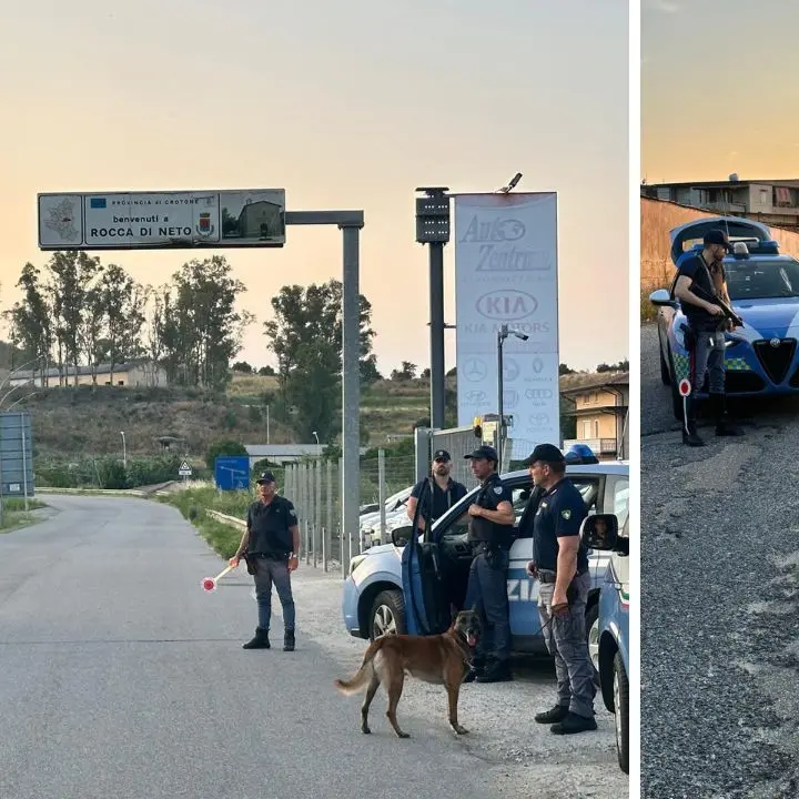 Controlli straordinari della polizia nel Crotonese: numerose sanzioni\n