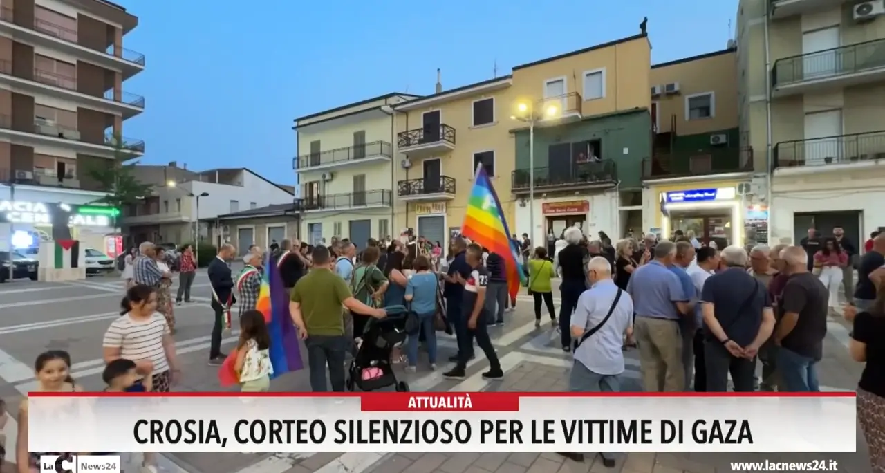 Crosia corteo silenzioso per le vittime di Gaza