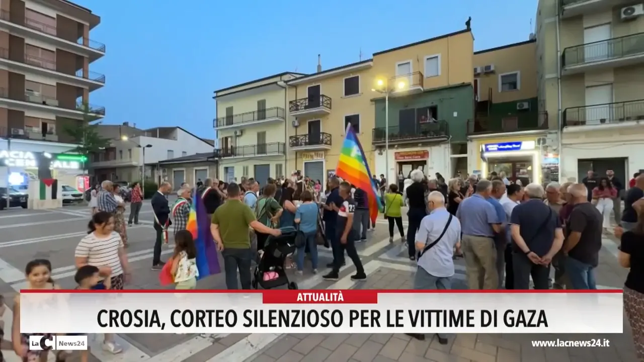 Crosia corteo silenzioso per le vittime di Gaza