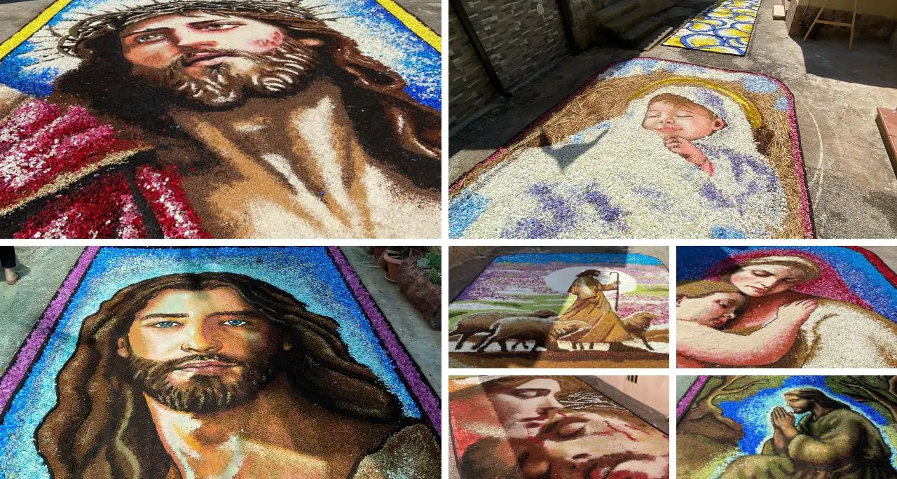Un grande tappeto di petali e arte: a Potenzoni viaggio nella fede con l’Infiorata