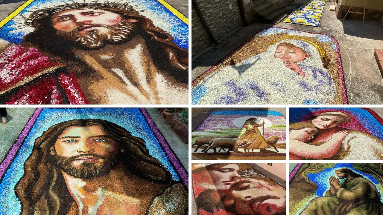 Un grande tappeto di petali e arte: a Potenzoni viaggio nella fede con l’Infiorata