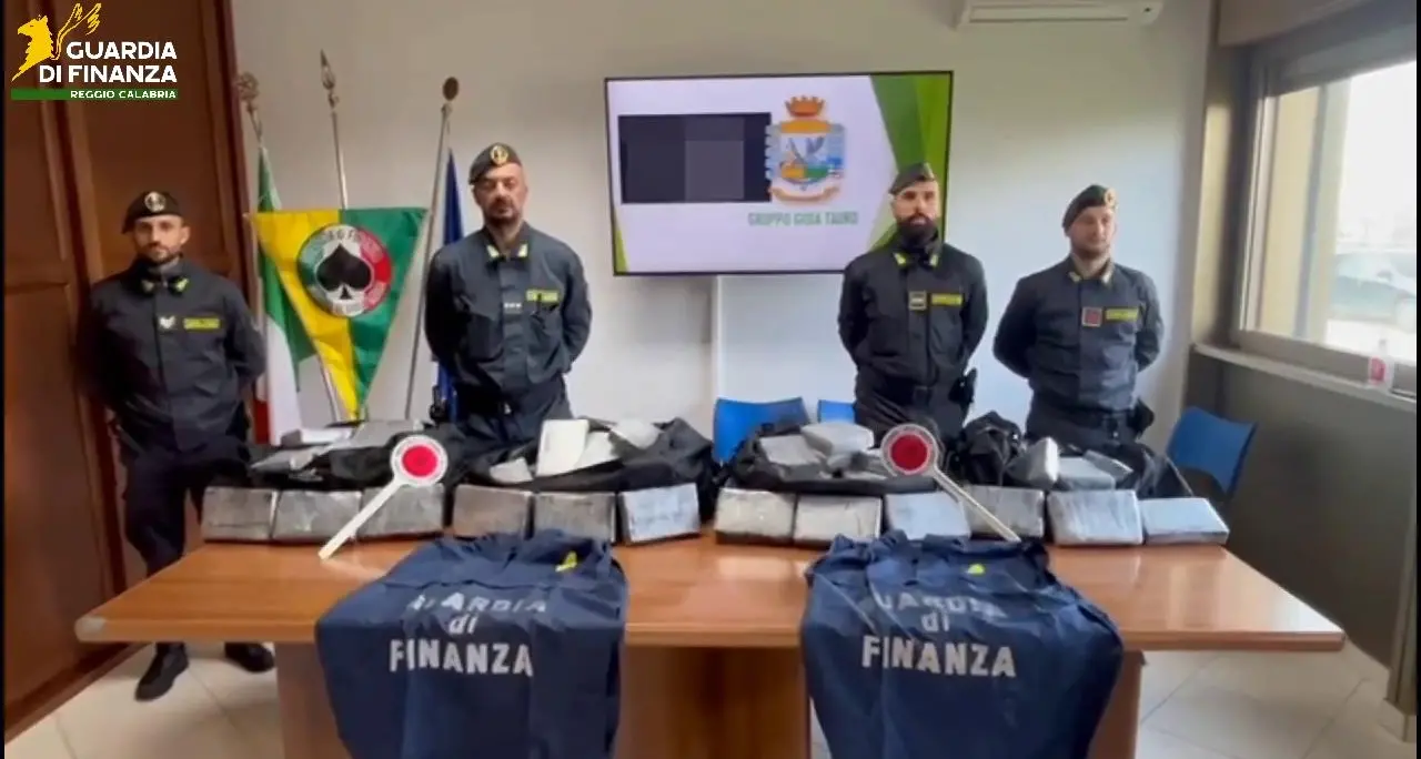 Gioia Tauro, la guardia di finanza sequestra 228 chili di cocaina e arresta due portuali mentre tentano la fuga tra i container\n