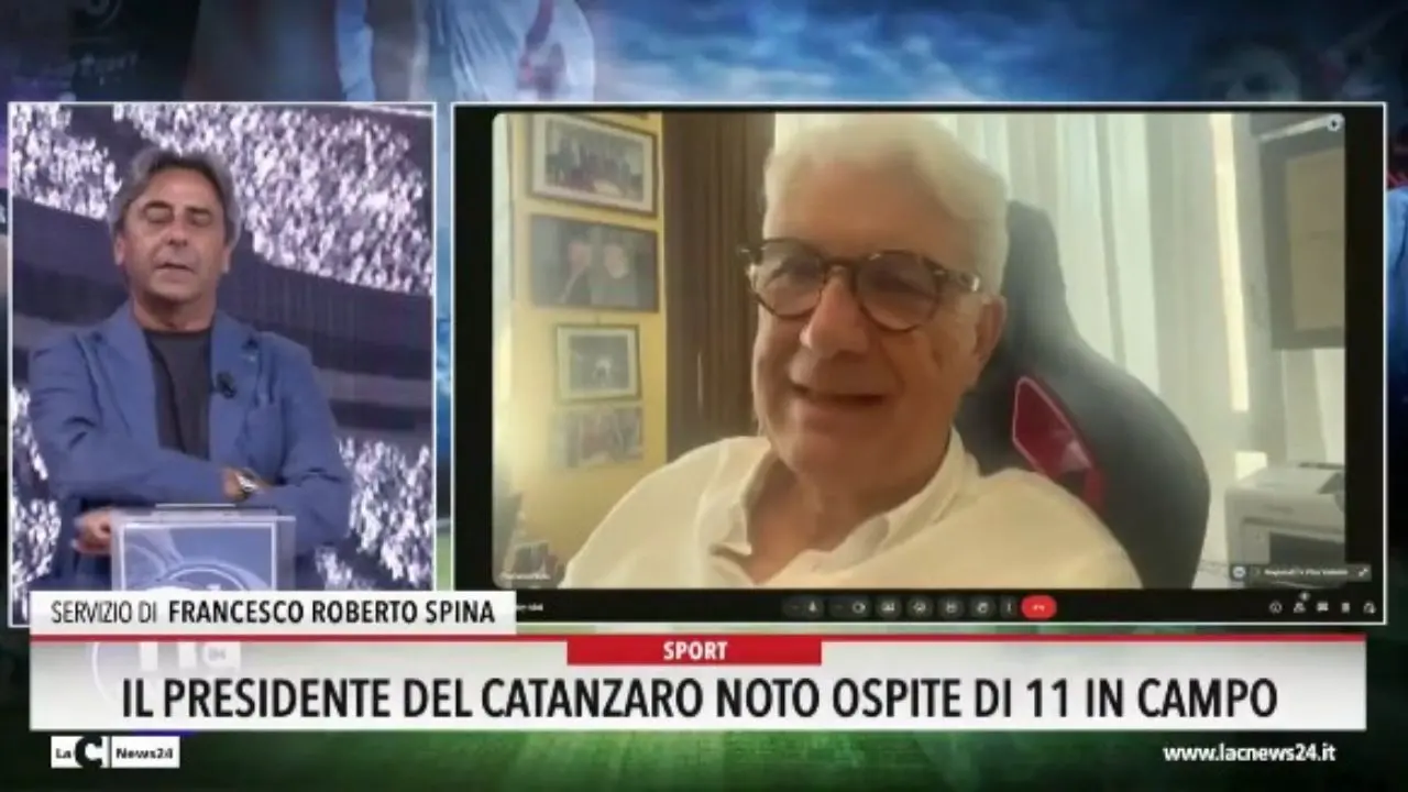 Il presidente del Catanzaro Noto ospite di 11 in campo