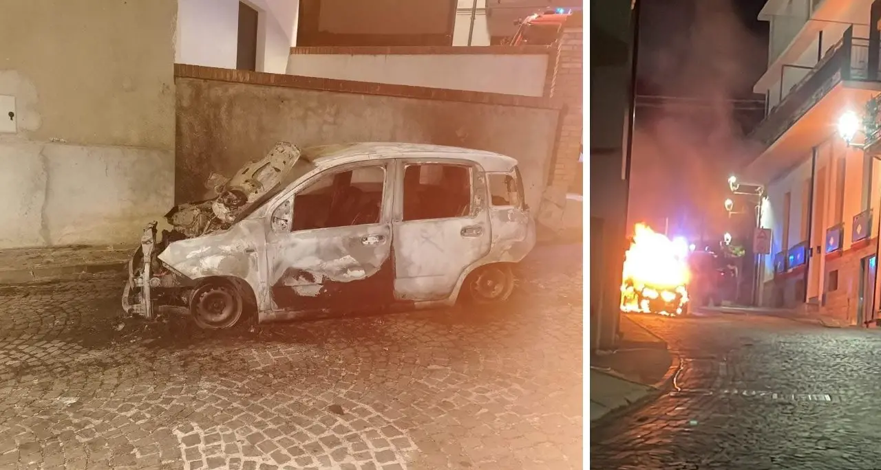 Notte di fuoco a San Giovanni di Gerace, incendiata l’auto di un ingegnere: indagini in corso\n