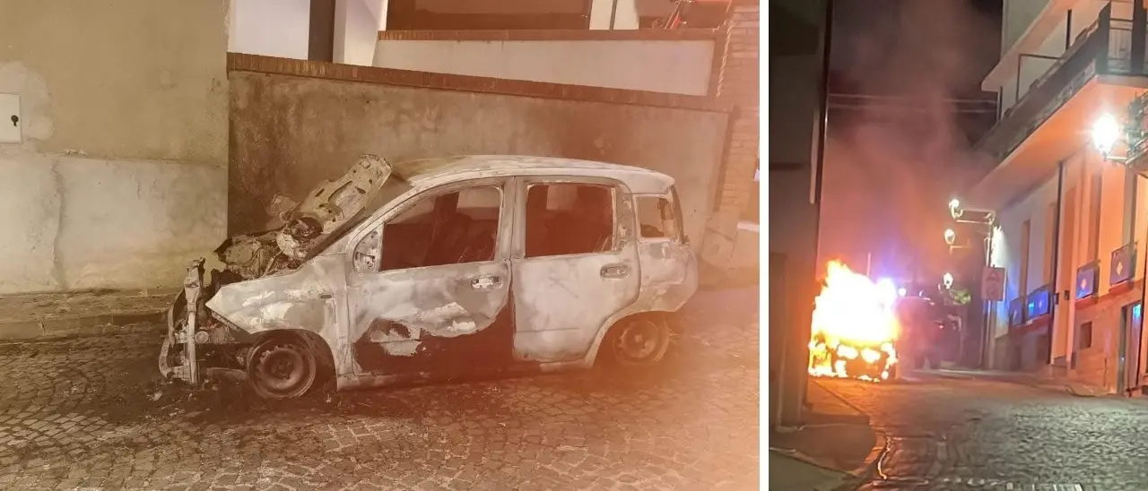 Notte di fuoco a San Giovanni di Gerace, incendiata l’auto di un ingegnere: indagini in corso\n