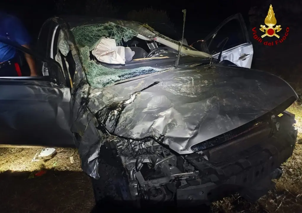 Incidente a San Pietro Apostolo, auto perde il controllo e si ribalta: feriti quattro ragazzi\n