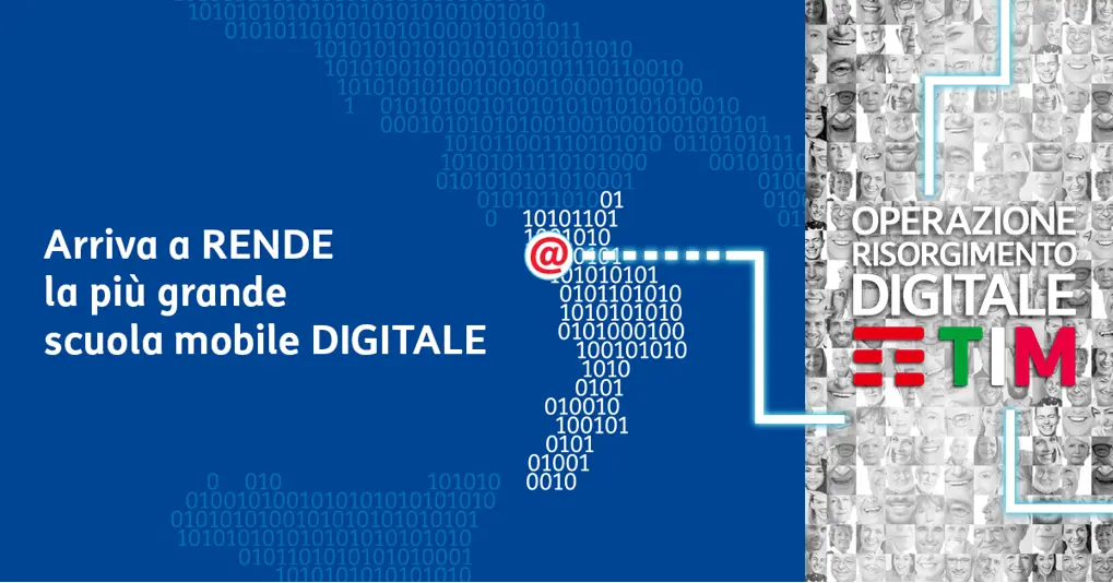 Rende tra i centosette comuni italiani scelti da TIM per l’iniziativa “Risorgimento digitale”