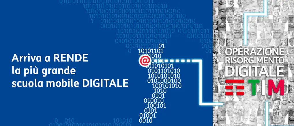 Rende tra i centosette comuni italiani scelti da TIM per l’iniziativa “Risorgimento digitale”