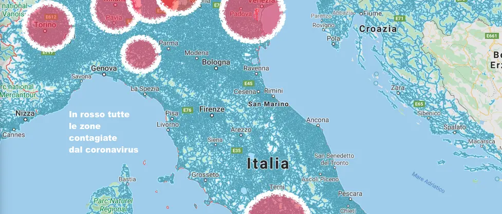 Coronavirus, la cartina geografica dell'infezione in Italia